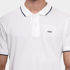 Men's Collared Half Sleeves T-Shirt, White, small image number null