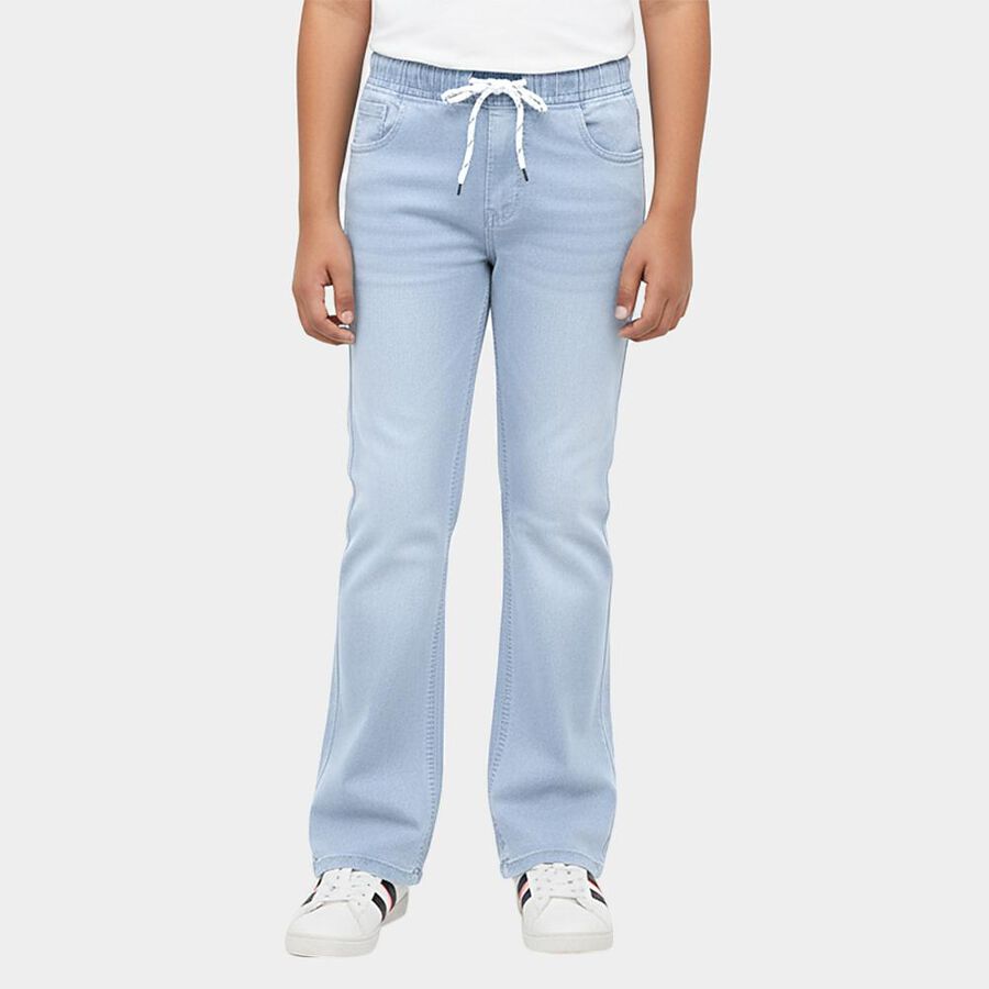 Slant Boys' Light Powder Blue Regular Fit Elastic Waist Jeans | Vishal ...