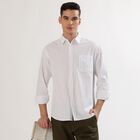 Men's Rich Eggshell White Cotton Classic Casual Shirt, White, small image number null