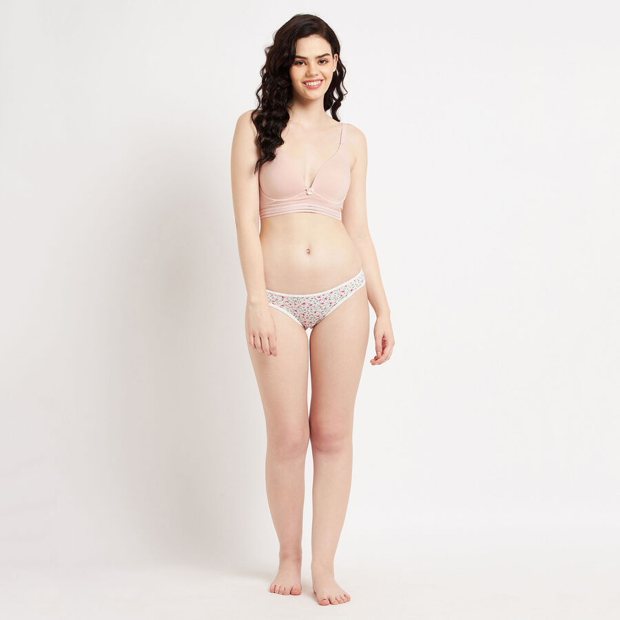 Cotton Printed Panty, Off White, large image number null