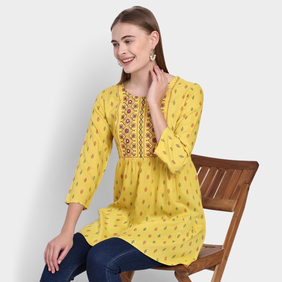 Ladies' Kurti , मस्टर्ड, large image number null