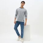 Men's Navy Blue Crew Neck Printed T-Shirt, नेवी ब्लू, small image number null
