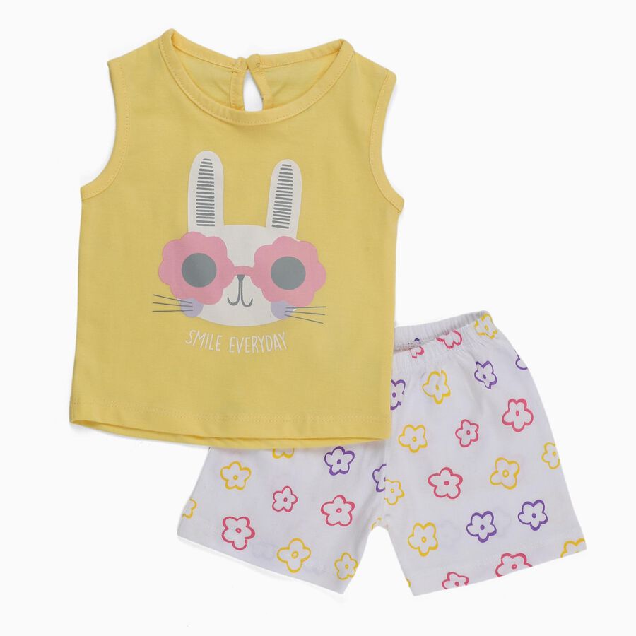 Infants' 100% Cotton Short Set, Yellow, large image number null