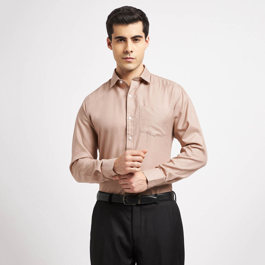 Solid Formal Shirt, Beige, large image number null