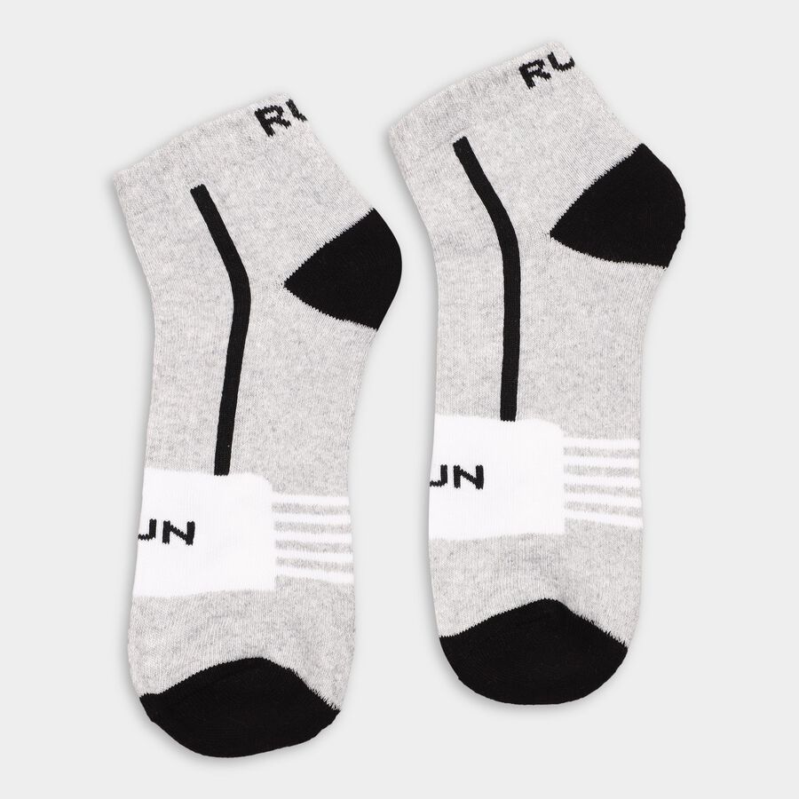Men's Socks (Pack of 3), Melange Light Grey, large image number null