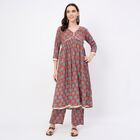 Women's Maroon Solid Ethnic Set, Maroon, small