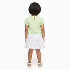 Infants' Pastel Green Cotton Puff Sleeve Top and Printed Skirt Set, Light Green, small