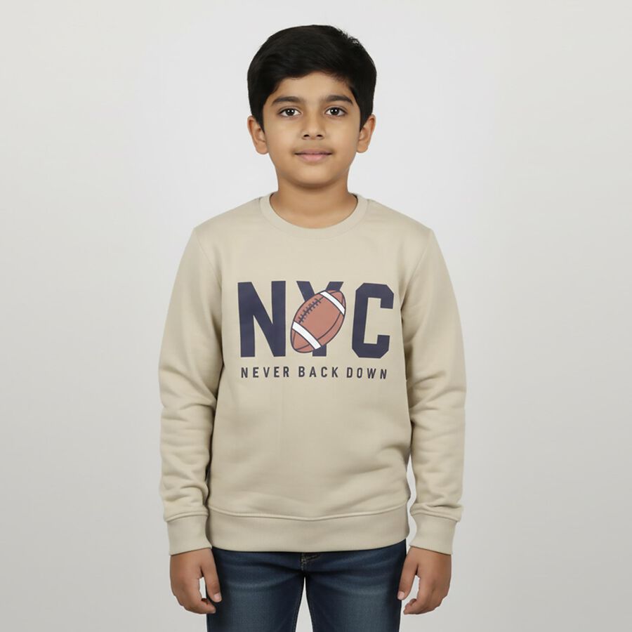Boys' Sweatshirt, हल्का हरा, large image number null
