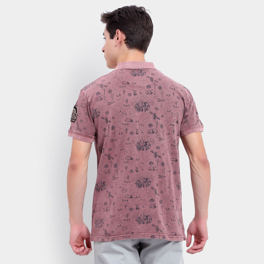 All Over Print Polo Shirt, Peach, large image number null