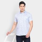 Men's 100% Cotton Casual Shirt, Light Blue, small