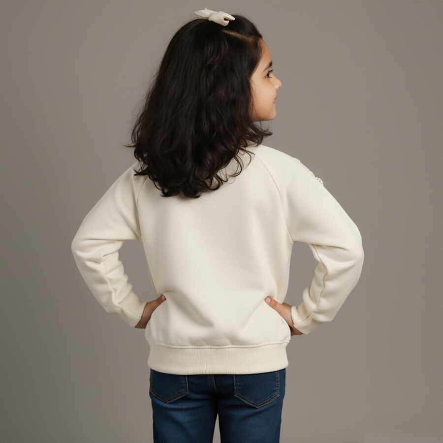 Girls' Sweatshirt, Beige, large image number null