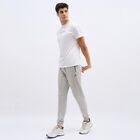 Men's Bright Eggshell White Crew Neck Athleisure T-Shirt, White, small