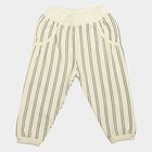 Infants' Cream Jogger Fit Striped Pyjama, ऑफ व्हाइट, small