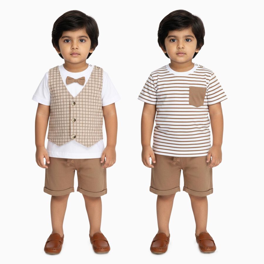 Infants' 100% Cotton Baba Suit, गहरा पीला, large image number null