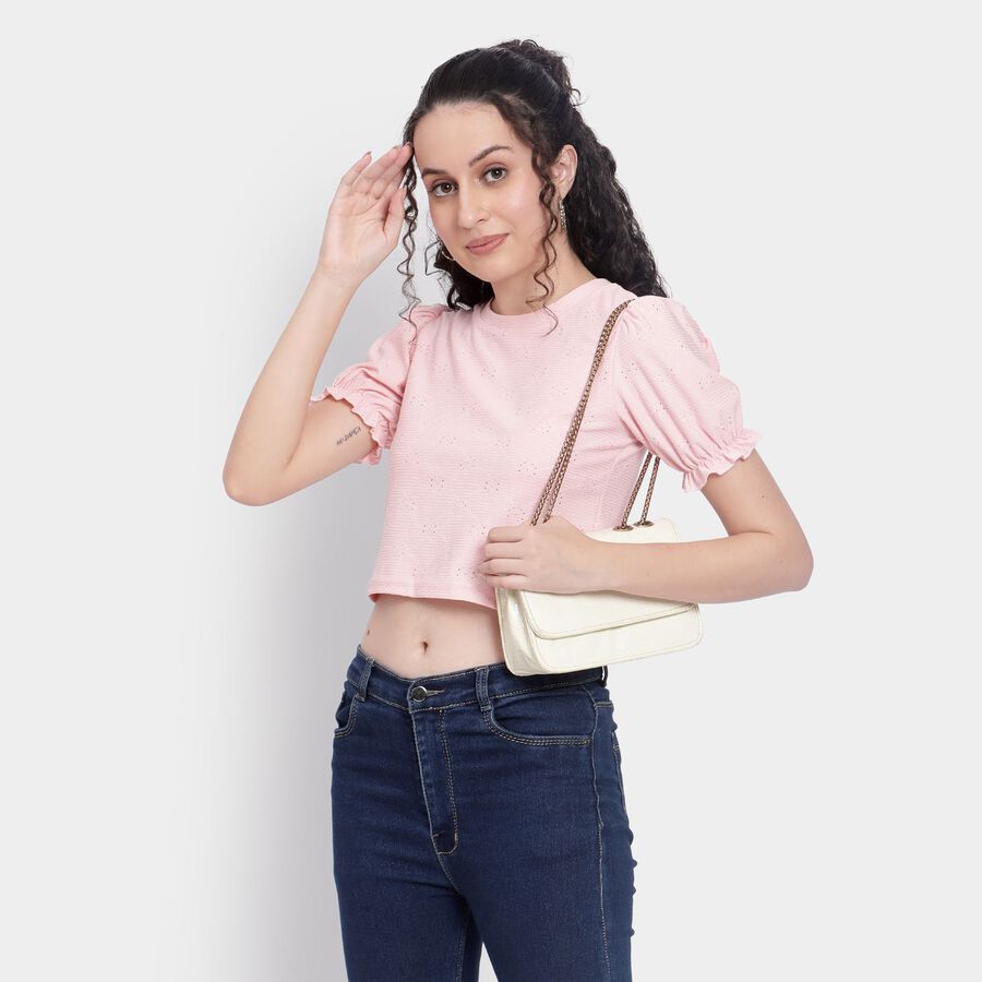 Ladies'  Crop  Top, Pink, large image number null