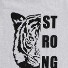 Boys Light Grey Round Neck Casual T-Shirt, एक्रू मिश्रित, small image number null