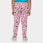 Girls Pink Printed Cotton Blend Pyjama, Light Pink, small