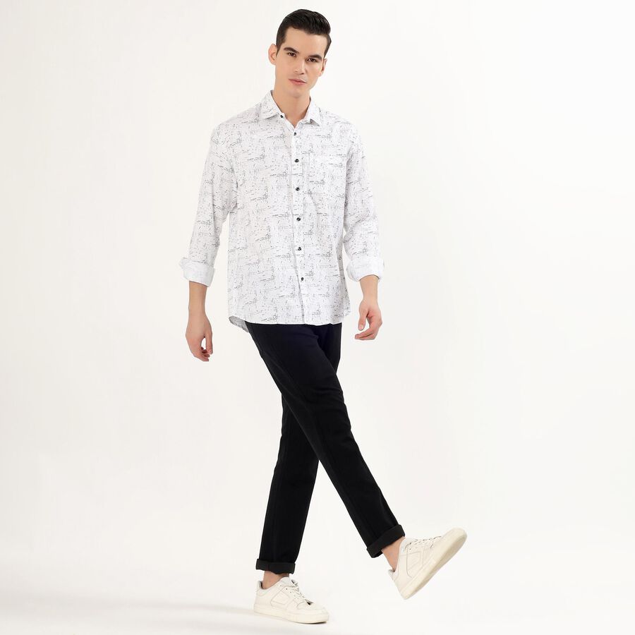 Men's 100% Cotton Casual Shirt, White, large image number null
