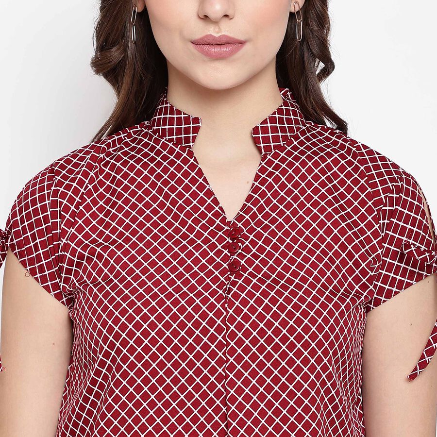 Checks Shirt, Maroon, large image number null