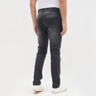 Men's Stonewashed Blue Slim Fit Jeans, Black, small
