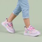 Girls' Lavender Velcro Sneakers, Lilac, small