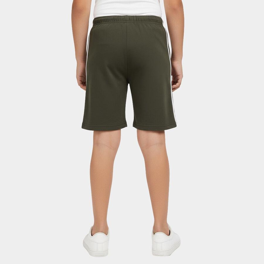 Boys' Olive Regular Fit Drawstring Bermuda Shorts, Olive, large