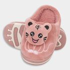 Kids Soft Dusty Pink Plush Slip-On Winter Slippers, Pink, small image number null