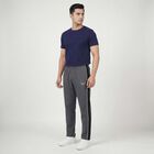 Men's Grey Regular Fit Track Pants, गहरा ग्रे, small