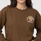 Women's Olive Crew Neck Pullover Sweatshirt, ओलिव, small
