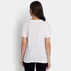 Ladies' Round Neck T-Shirt, ऑफ व्हाइट, small image number null