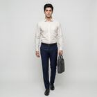 Men's Beige Geometric Formal Shirt, Beige, small