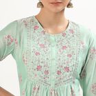 Women's Light Mint Green Embroidered Ethnic Set, Light Green, small image number null