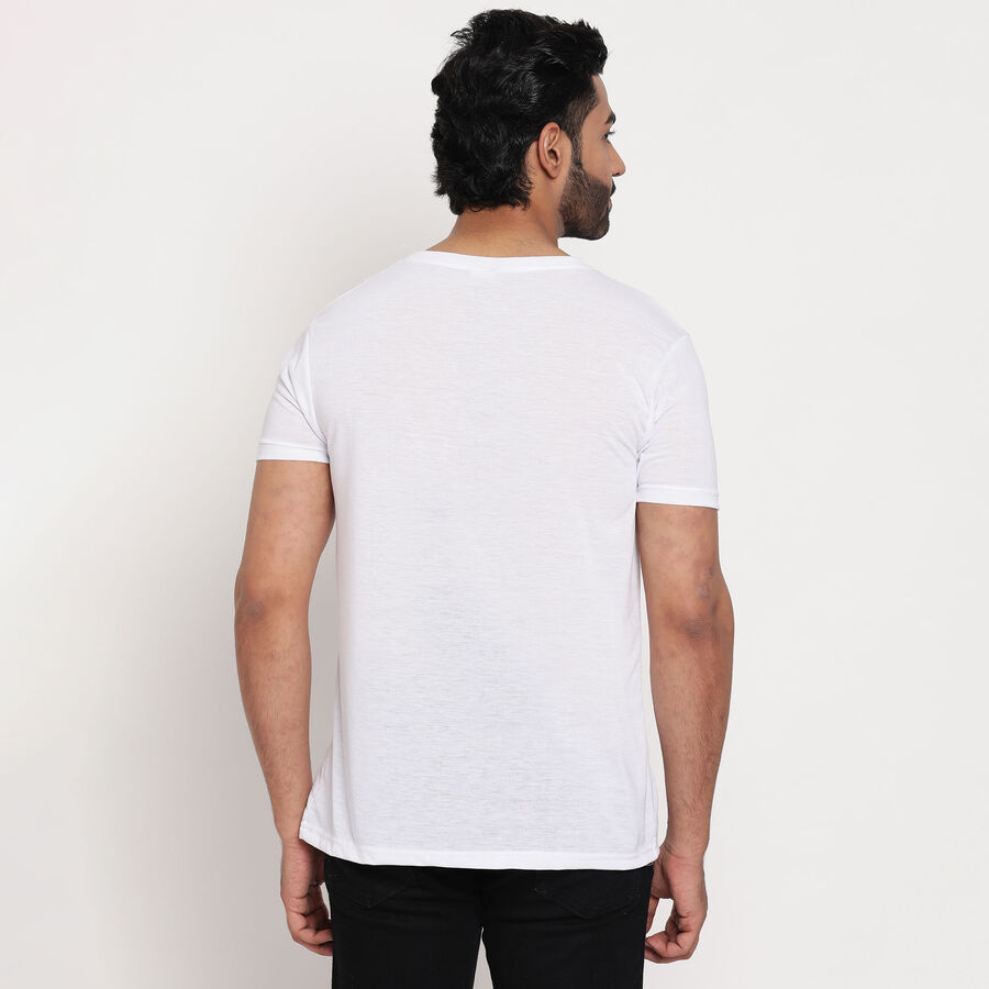 Round Neck T-Shirt, White, large image number null
