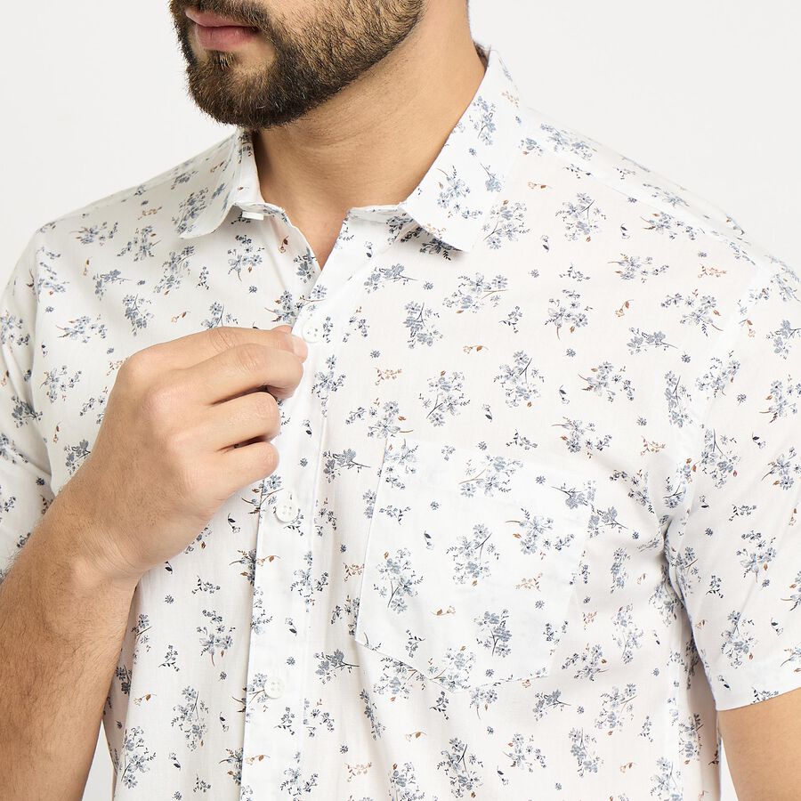 Men's 100% Cotton Casual Shirt , White, large image number null