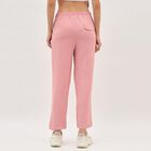 Women's Dusty Rose Relaxed Fit Textured Track Pants, गुलाबी, small image number null