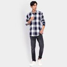 Men's 100% Cotton Casual Shirt, गहरा नीला, small image number null