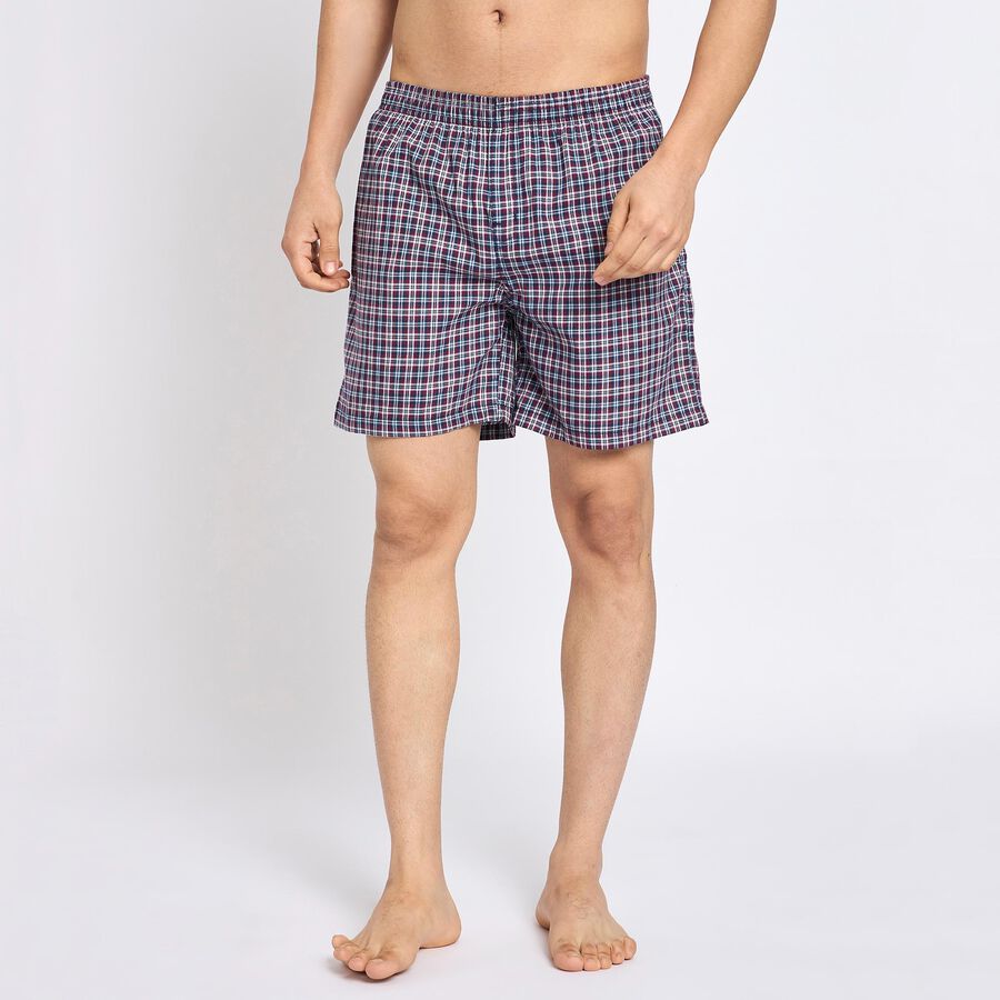 Men's 100% Cotton Boxers, Maroon, large image number null