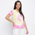 Tie & Dye Round Neck T-shirt, Pink, small image number null