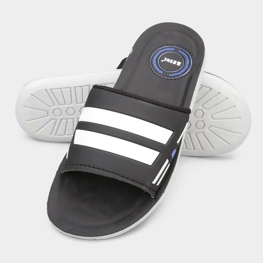 Men Slip-On Sandals, Black, large image number null