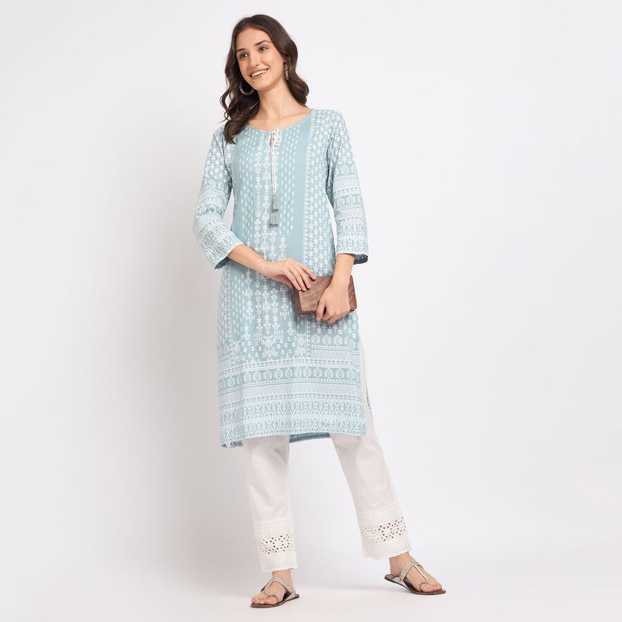Ladies' Kurta, हल्का ग्रे, large image number null