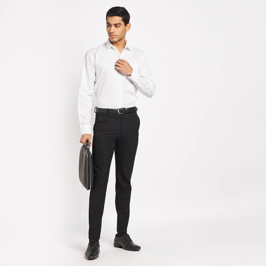 Printed Formal Shirt, White, large image number null