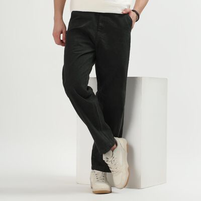 Men's 100% Cotton Slim Fit Casual Trousers