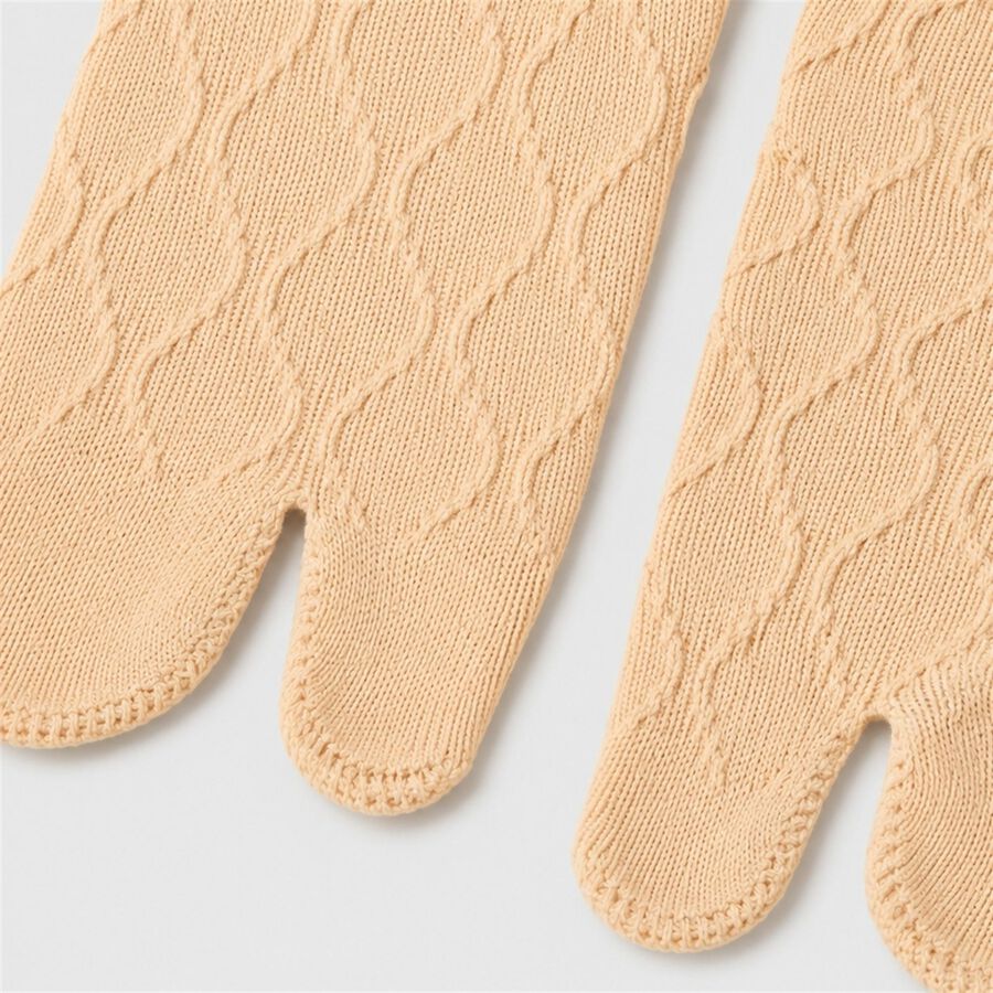 Women's Beige Regular Fit Pack of 1 Socks, Beige, large