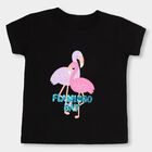 Girls' 100% Cotton T-Shirt , Black, small image number null