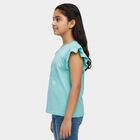 Girls' T-Shirt, एक्वा, small