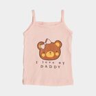Infants' Pink Cotton Round Neck Casual Vest, Light Pink, small