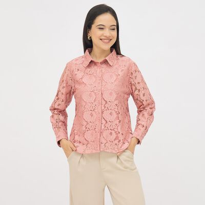 Ladies' Dusty Rose Classic Full Sleeve Shirt