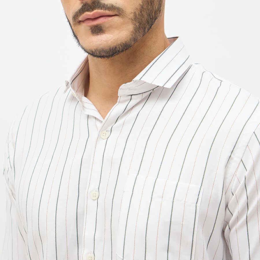 Men's Off White Classic Formal Shirt, ऑफ व्हाइट, large image number null