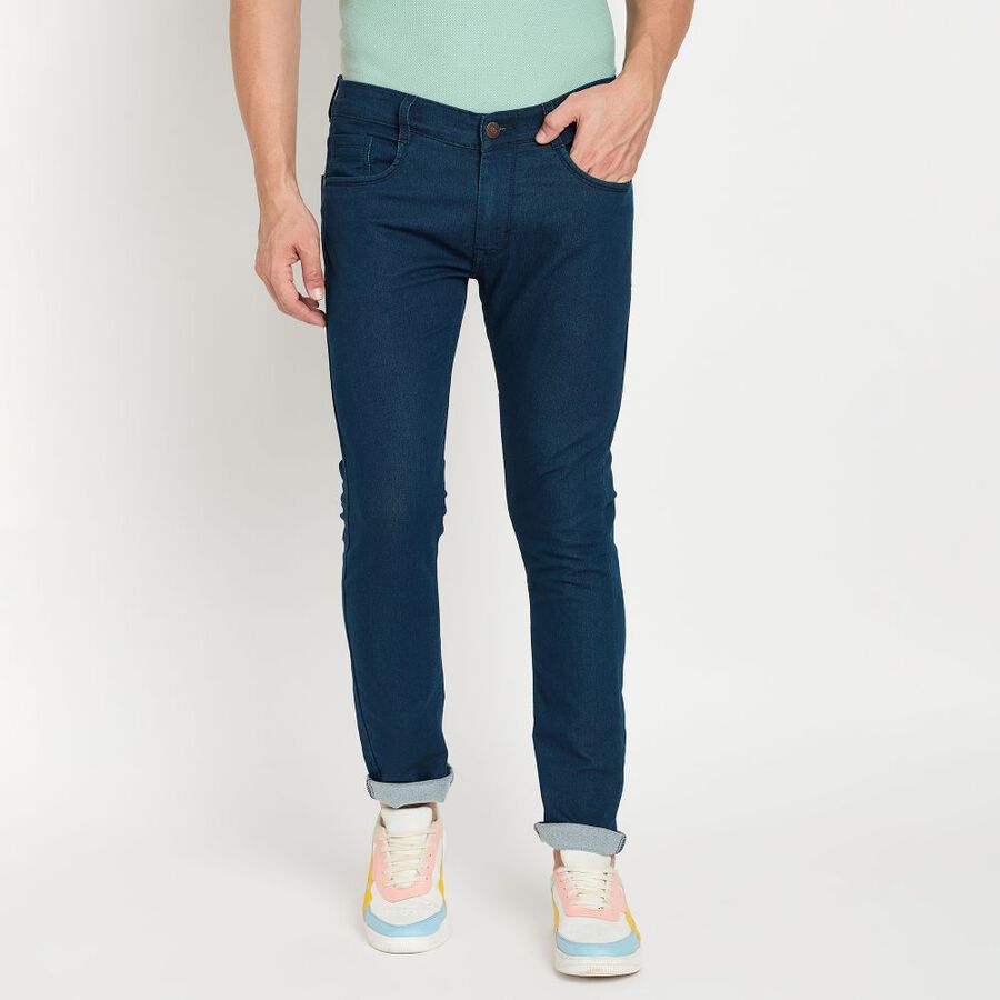 Men's Skinny Jeans, Dark Blue, large image number null