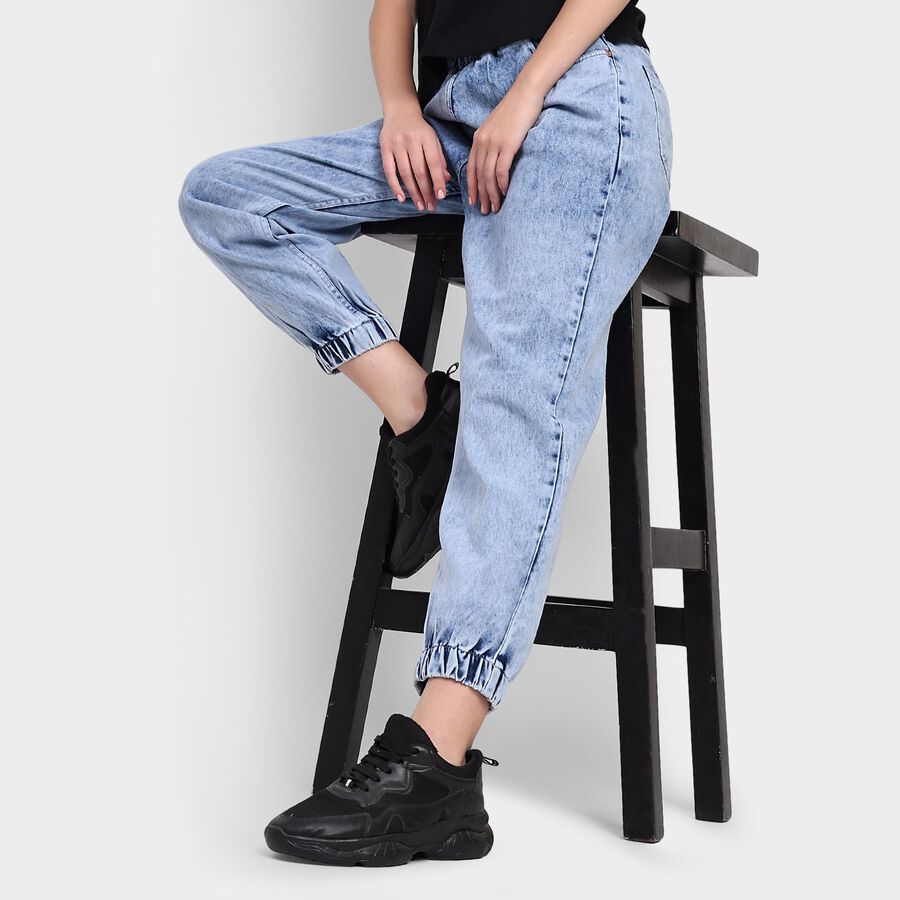 Ladies' Jeans , मध्यम नीला, large image number null